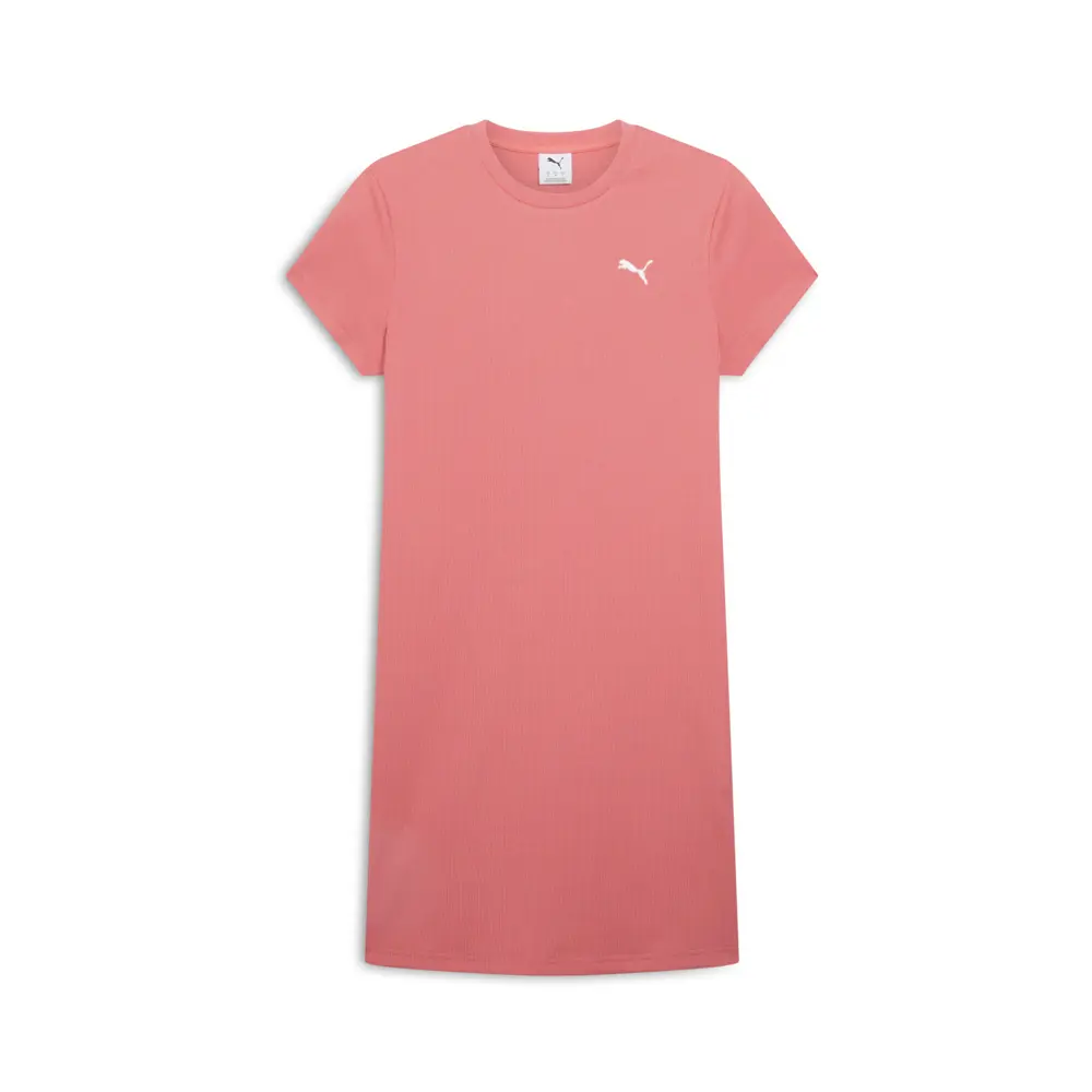 PUMA Womens Elevated Essentials Bodycon Ribbed Dress Casual Casual - Red