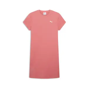 PUMA Womens Elevated Essentials Bodycon Ribbed Dress Casual Casual - Red