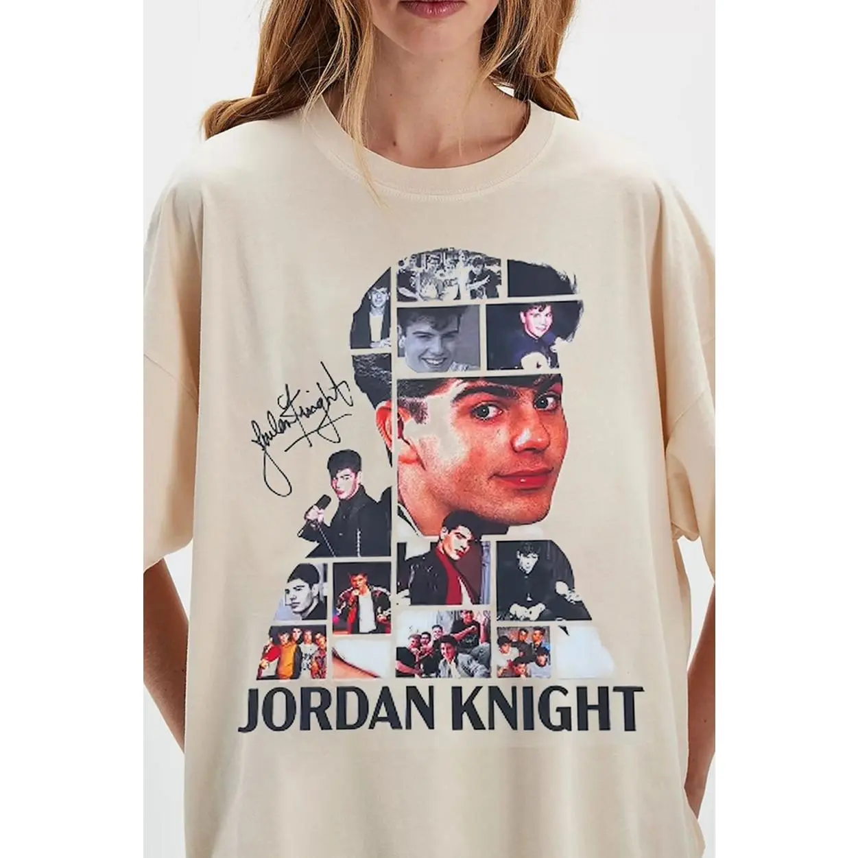 Jordan Knight Shirt, Graphic Tee Tops Underwear Crewneck Menswear T Shirt Streetwear