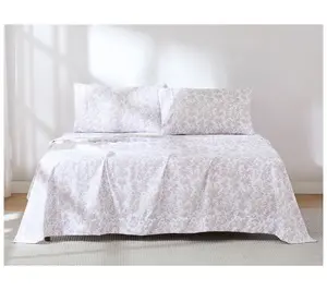 Lush Decor Peony Toile Sheet Set Mauve 6-PieceSet Full