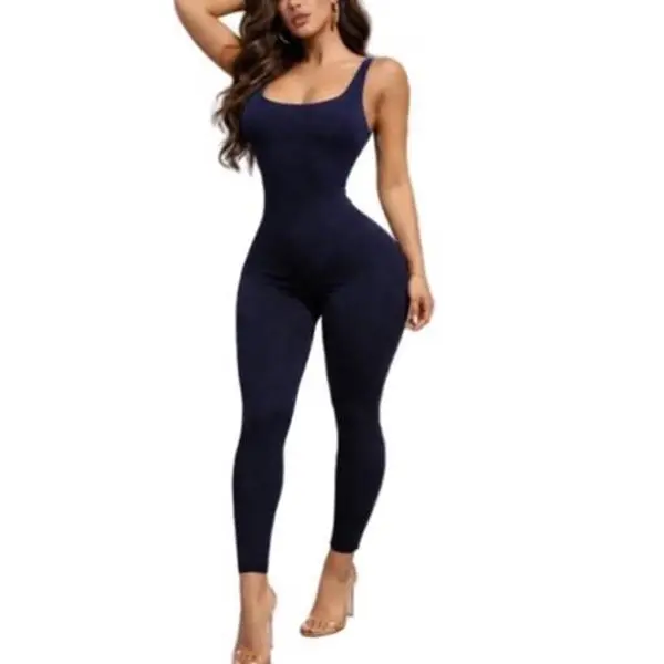 Juliet Jumpsuit - Body-contouring ribbed fabric that hugs every curve  Scoop neckline with a sleek sleeveless cut  Snatched waist effect with all-over stretch compression  Full-length leg for a smooth elongated silhouette  Soft, breathable