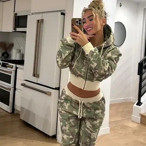 Spring and Autumn Fashion Gothic Oversize Printed Women's Sweatshirt Set, Cool Girl Style, Y2K Outfits, Short Tight Crop Top, Minimalist, Neutral Tones, Morning Routine, Workout Set, Co-ord Set, Date Night, Workwear