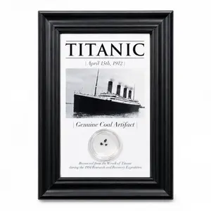 TITANIC COAL | Framed 4x6in Display w/ COA | Real Coal Artifact Recovered From the Wreck of Titanic | Perfect Gift Idea For Collectors and Enthusiasts of ALL Ages!