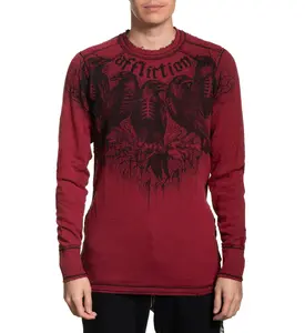 Affliction Men's Reversible Thermal Long Sleeve Shirt Infected Ritual