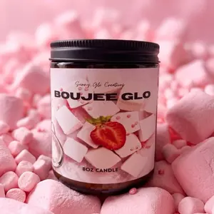 Boujee Glo 8oz Scented Candle - Premium Home Fragrance Candle for Living Room, Bedroom Relaxation