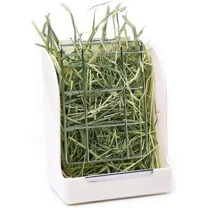 Hay Feeder for Rabbits, Guinea Pigs, and Chinchillas - Minimize Waste and Mess with 5.5" x 3.5" x 7.4" Hanging Alfalfa and Timothy Hay Dispenser