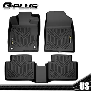 G-PLUS Floor Mats Fit for Honda Civic Sedan & Hatchback 4-Door 2016-2021/Fit Coupe 2-Door 2016-2021 Floor Liners,TPE Custom Fit All Weather Protection Floor Liners,Front & 2nd Row Car Mats Black