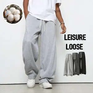 pants men sweatpants Men's Solid Thermal Lined Drawstring WaistPants,Casual Comfy Loose Fitting Trousers for Fall &Winter, Men's Bottoms for Daily Wear, Relaxed Fit, fleece sweatpants，school season