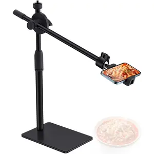 Overhead Phone and Camera Mount Stand for YouTube Live Video Cooking Makeup and Crafts - Compatible with   Webcam