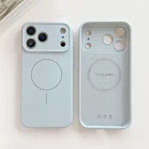 Liquid Silicone Magnetic Case for iPhone 17 16 15 14 13 12 Pro Max | Wireless Charging Cover