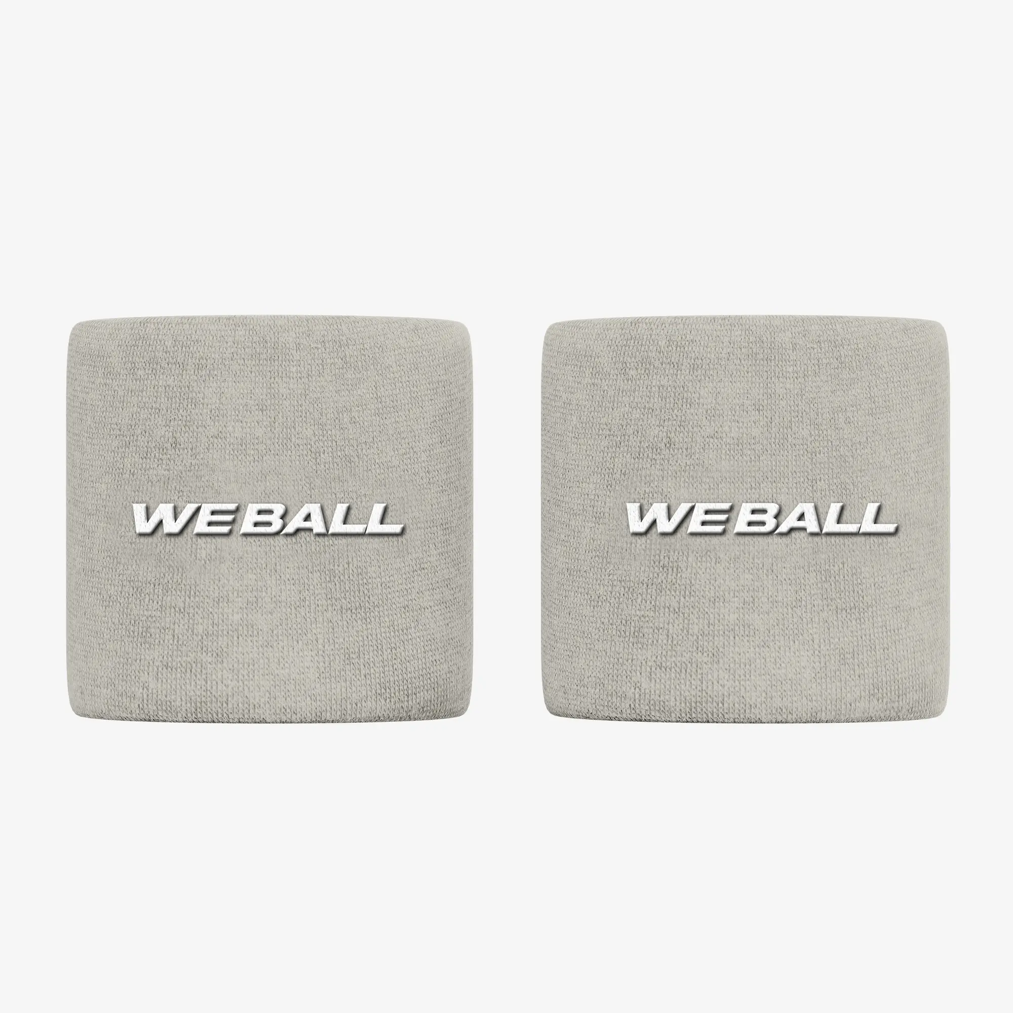 We Ball Sports 3" Elastic Wristbands - Grey, 2-Pack Arm Sweat Band for Lifting & Workout Accessories, Elastic Sports Wristbands
