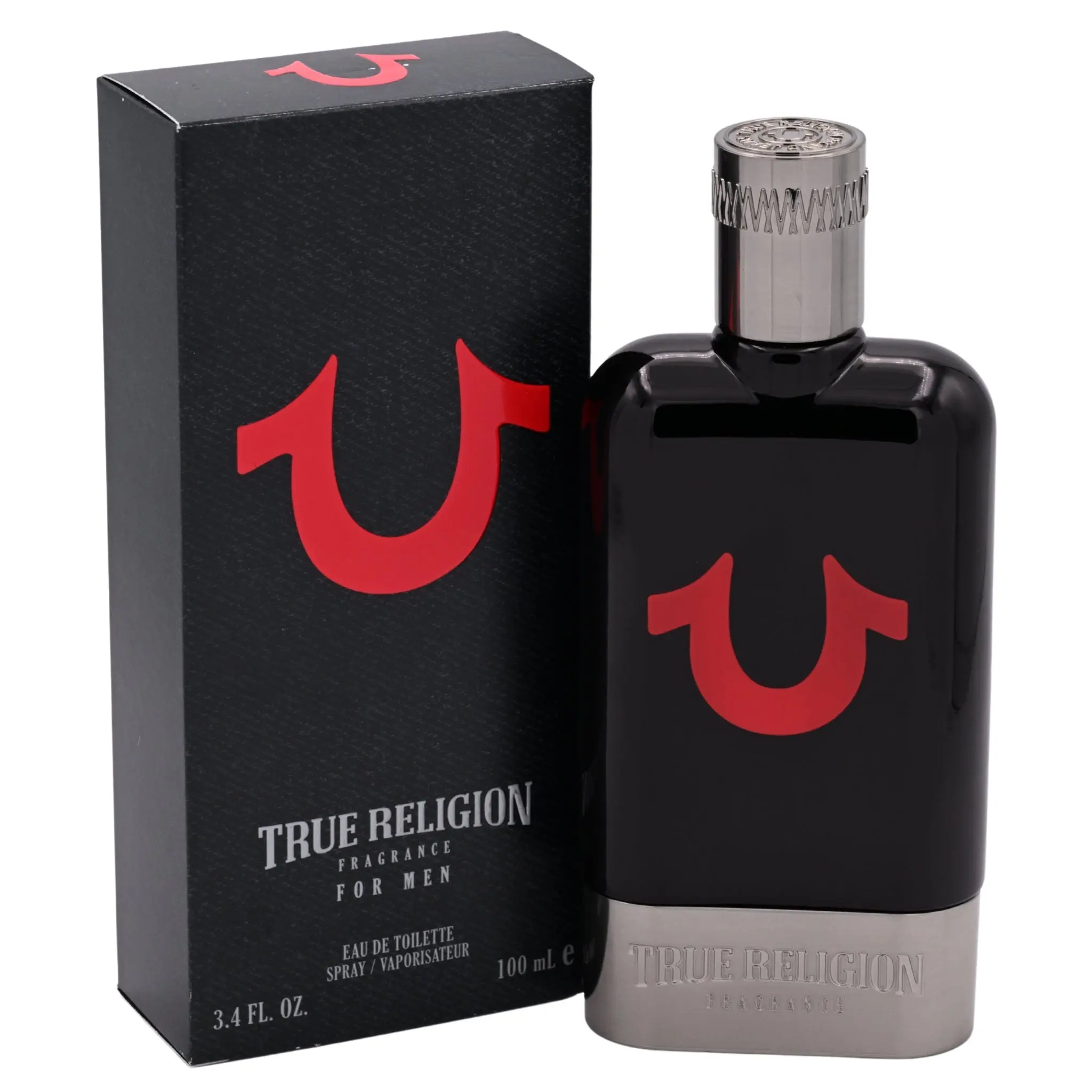 TRUE RELIGION Black Eau de Toilette for Men, Bold Citrus & Spicy Woody Scent with Patchouli Notes, 3.4 fl oz - Gifts for Boyfriend, Modern Versatile Fragrance, Mens Gifts, Body Fragrance, Fragrance That Starts With A