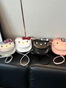 Kitty Cat Face Small Square Bag Coin Purse, Fashion Casual Cartoon Ladies Portable Shoulder Crossbody Bag, 1pc Triuniao Brand