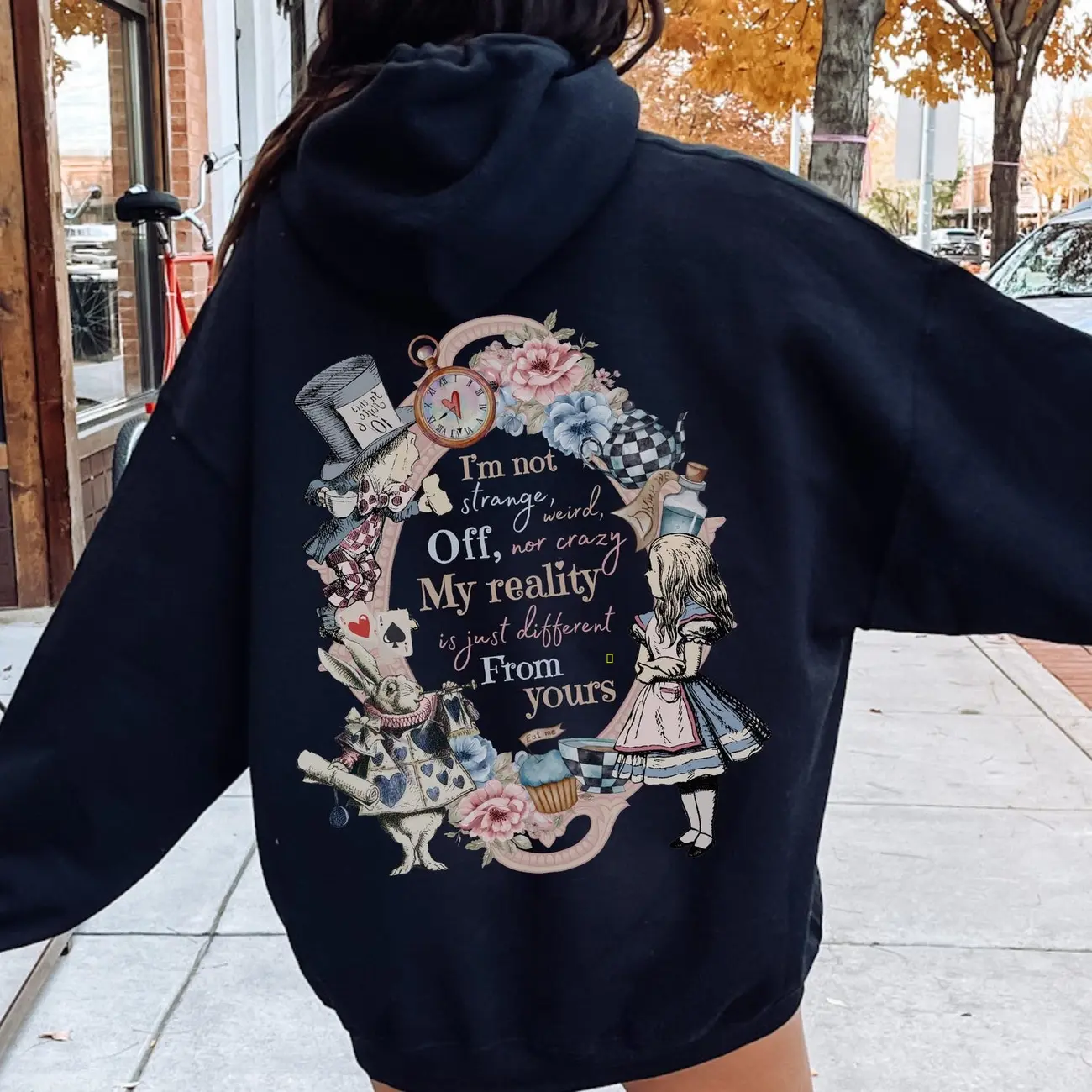 Vintage Alice Alice in Wonderland Hoodie Book Hoodie Bookish 