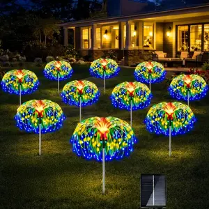 Solar Fireworks Lights Outdoor Waterproof Garden Fairy Light Outside Solar Sparkles Landscape Lights  LED Decorative Outdoor for Backyard Patio Pathway Lawn Party Walkway Decor,