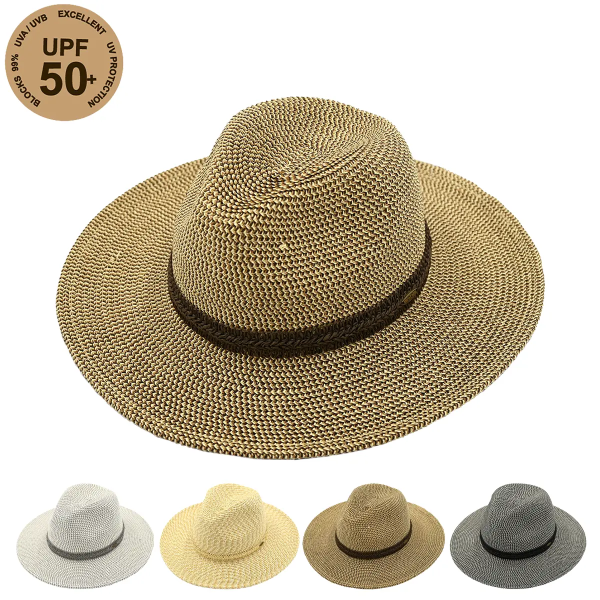 C.C Panama Sunhat with Heather Effect for Women verified  bonafide  hat lexi  rae  straw fedora