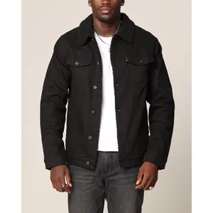 Saint Morta Sherpa Denim Jacket Black/Black