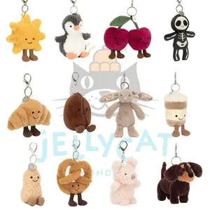 Jellycat Mini Bunny Plush Keychain – Cute Soft Bag Charm for Keys & Backpacks  Random Gift Accessory
