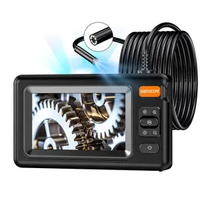 Endoscope Camera with Light, Borescope Camera with 4.3" IPS Screen, 1920P HD with 8 LED Lights, 16.4FT Semi-Rigid Cord Bore Scope, Gadgets for Men & Tools for Men, Diagnostic Scan Tool