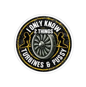 I Only Know Turbines Funny Millwright Vinyl Sticker – Union Work Decal for Laptop Toolbox Hard Hat Helmet 8W6