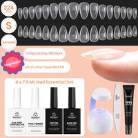 Short Almond 【Kit】16 Sizes-224 Pcs