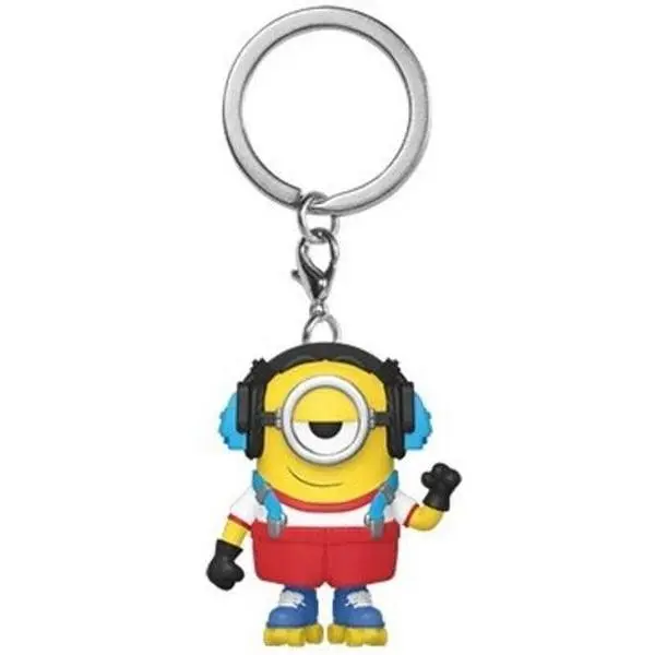 Funko POP! Keychain: Minions 2 - Roller Skating Stuart Vinyl Figure Statue, Minion Movie Small Size Collectible