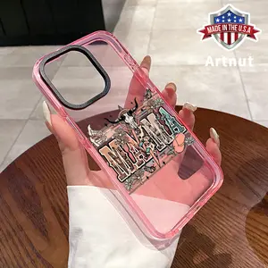 Phone Case for iPhone 16 Plus 15 Pro Max 14 13 12 11 Western MAMA Pattern Non-Yellowing Shockproof Soft Silicone Transparent Cover