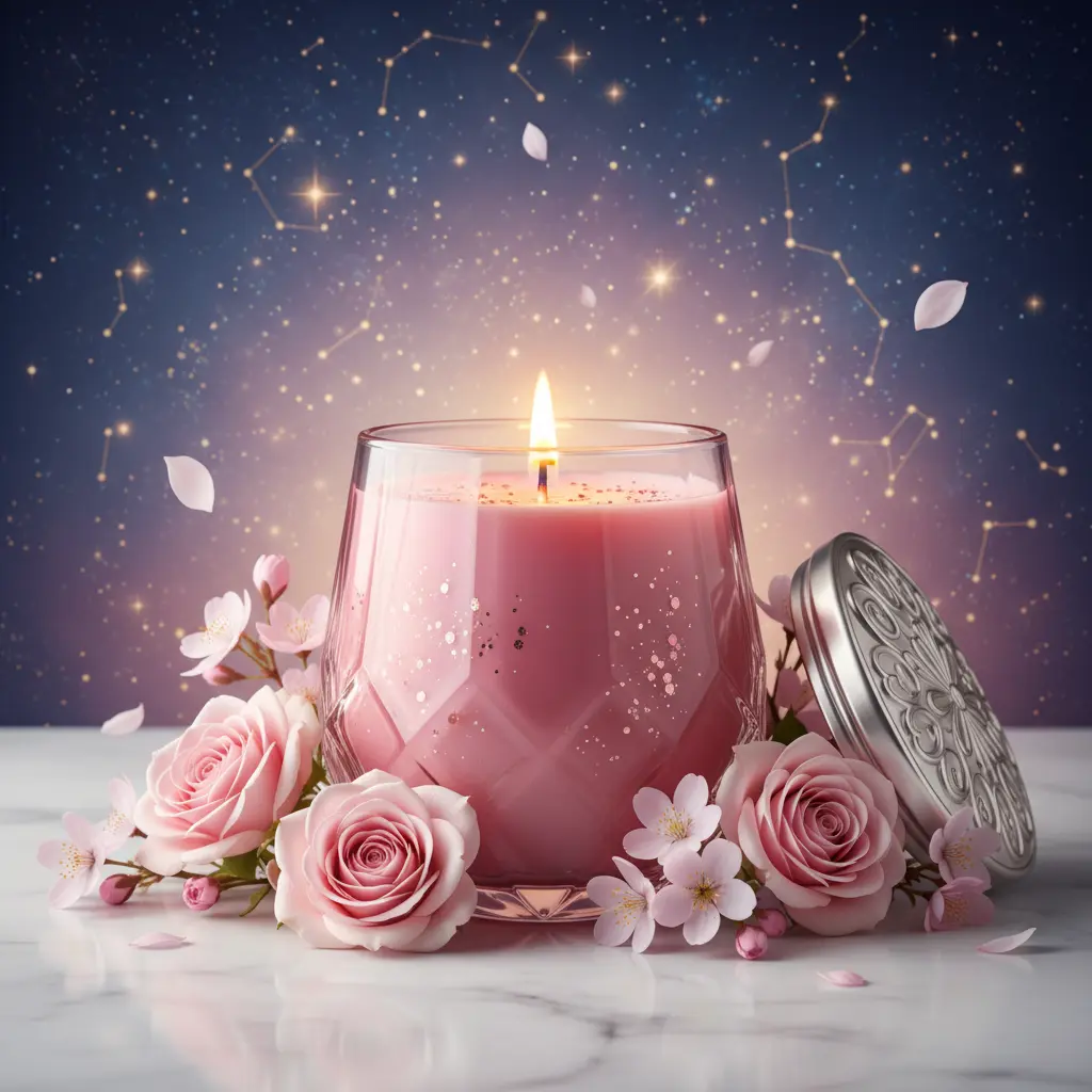 Pink Rose candle 4oz