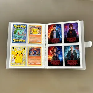 4-Grid Transparent Card Album with Closure Buckle, Portable Tcg/ccg Card Storage Box, Perfect Gift for Kids Collecting Cards