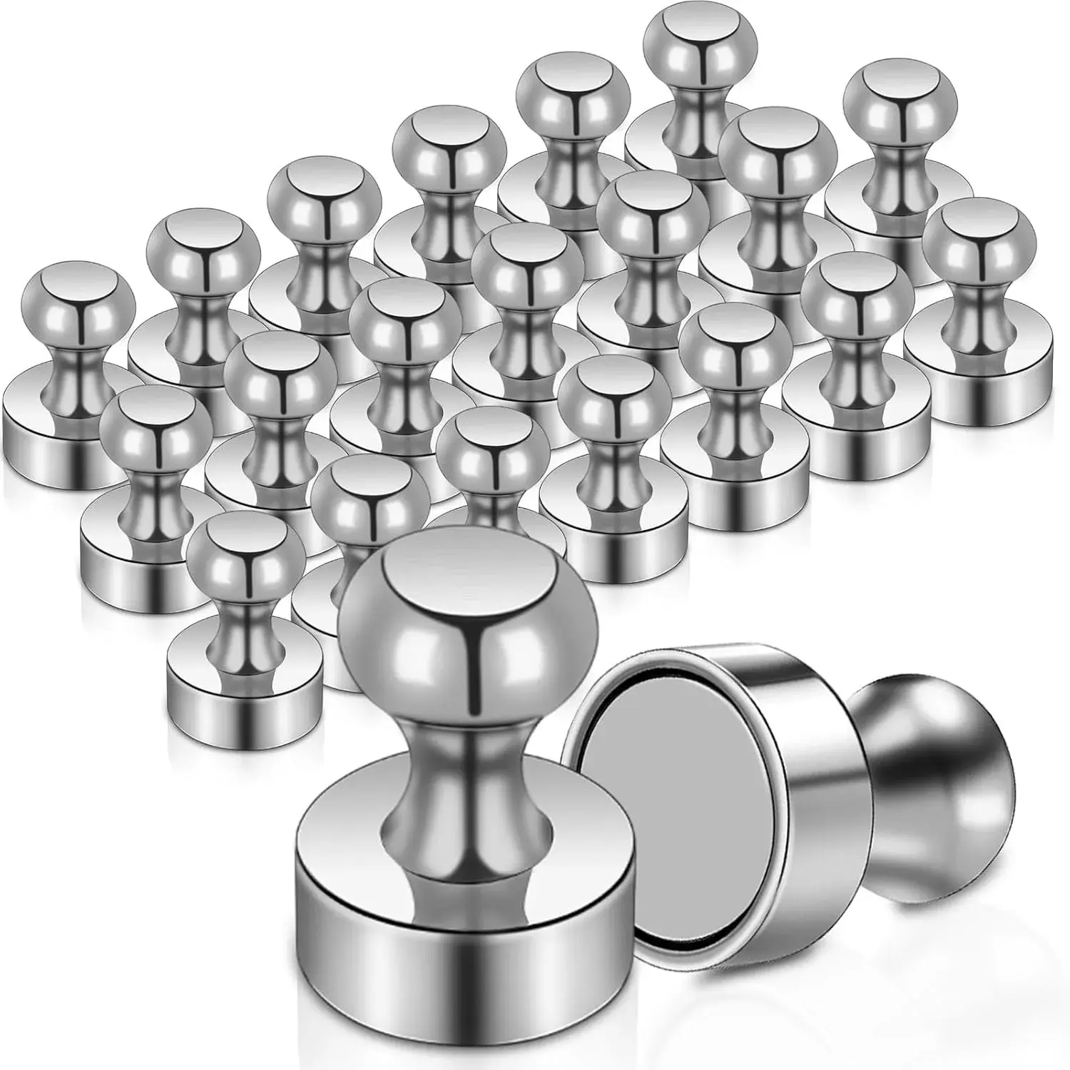 22Packs Neodymium Fridge Magnets, Strong Magnets for Whiteboard, Push Pin Magnet, Small Strong Neodymium Refrigerator Magnet for Office, Kitchen, Adults, HomeQuesear
