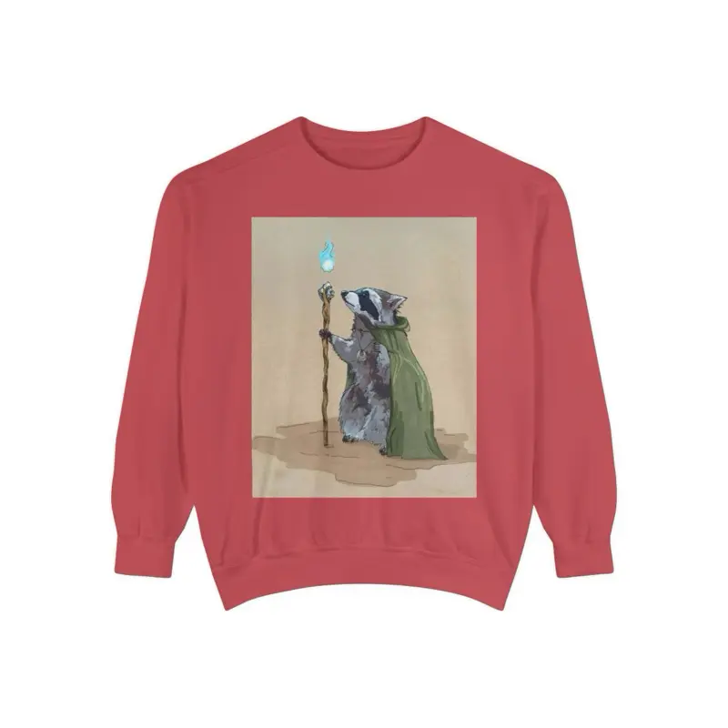 Whimsical Badger Wizard Sweatshirt, Cozy Unisex Sweatshirt, Gift for Animal Lovers, Magical Outfit, Cute Fantasy Apparel