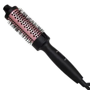 Thermal Brush, 1.5 inch Heated Round Brush with Detachable Head,200°C Heat Protection Frizz Free Shine, Easy to Create Blowout Look Salon Results at Home, Anti-frizz hair brush,Professional hair styling brush, Electric round brush,Hair straightening brush