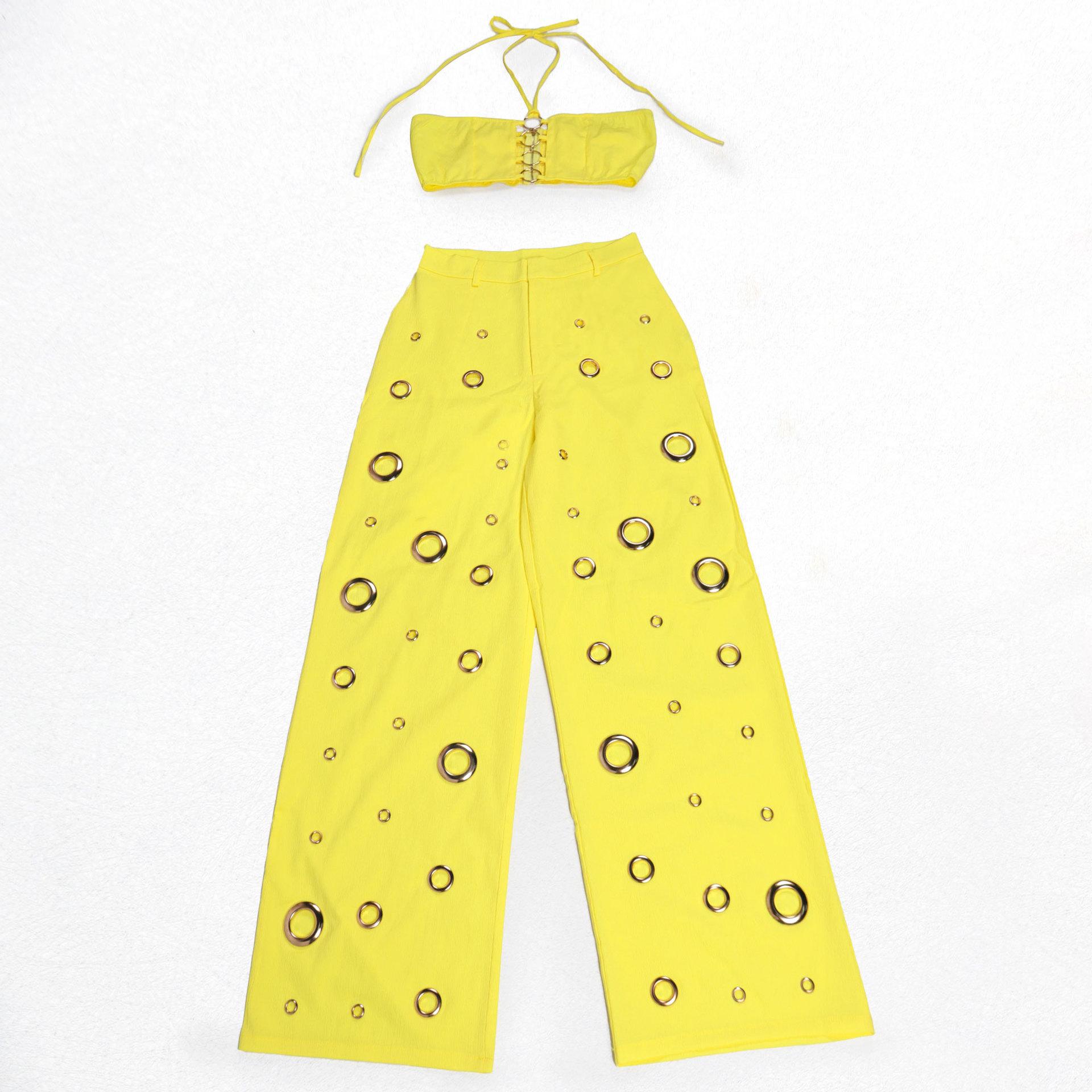 Style Sexy Ripped Fitted Two-Piece Nightclub Outfit