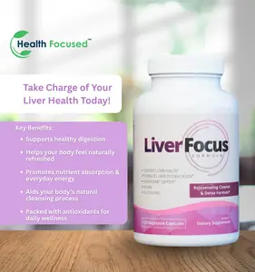 Liver Focus Formula - Premium Liver Cleanse & Detox Supplement for Optimal Health - 120 Vegetable Capsules - Healthcare, Fitness, Dietary Support