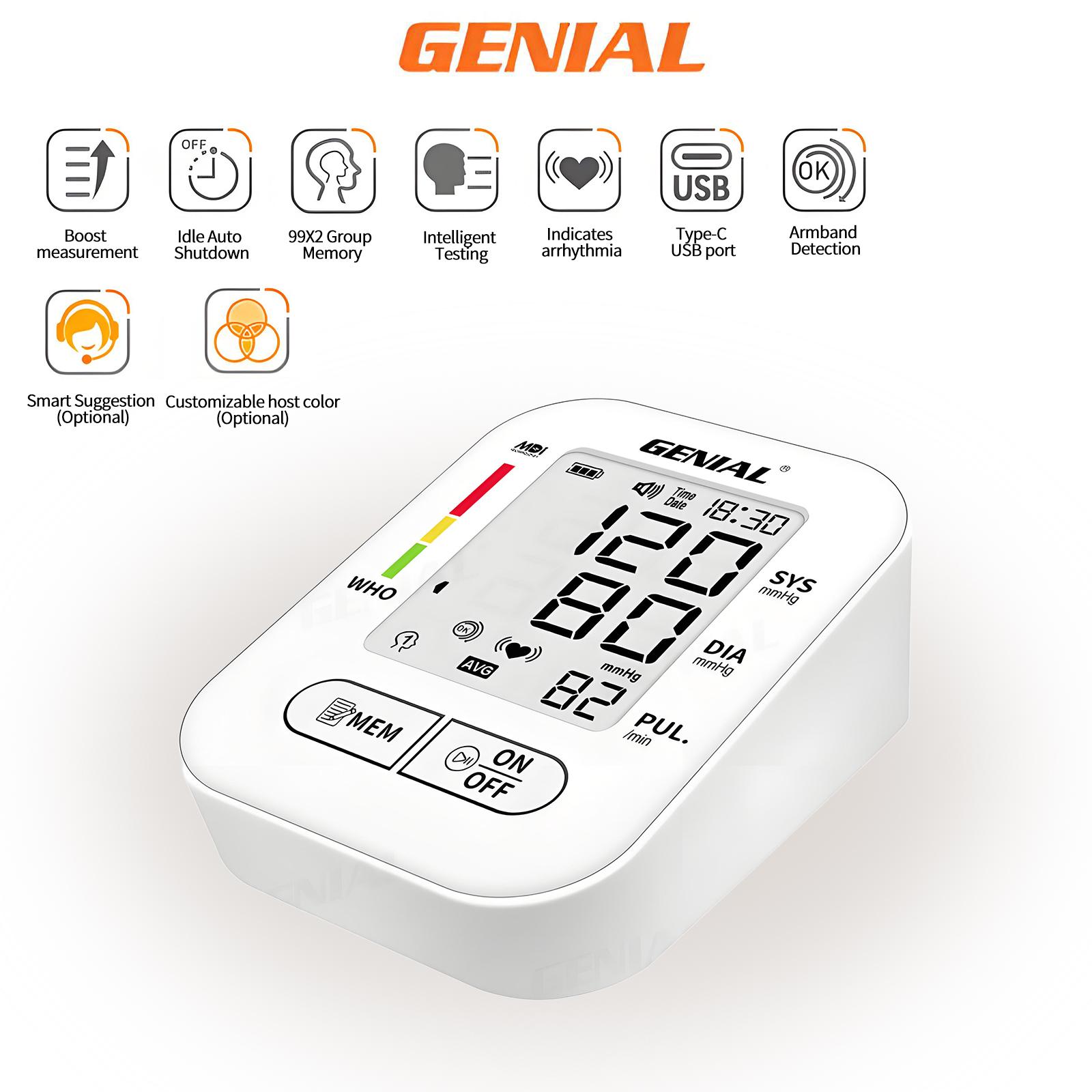 Easy-to-Use Arm Blood Pressure Monitor Large Backlit LCD Adjustable Cuff  Fast Reading Voice Announcement  2×99 Memory MDlTechnology-30% faster and moreconformtable Suitable for Home and Travel gift for parents andthe elderly one-touch operation