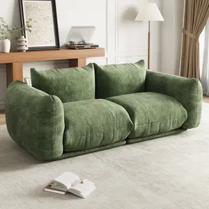 Modular Independent Chenille Loveseat Sofa Set,78" W Modern Cloud Couch for Small Spaces,2-Seater Sectional Sofa with Spring Mattress,Memory Foam Deep Seat & Storage,Tool-Free Assembly,Soft Upholstered Couch for Living Room,Apartment,Office