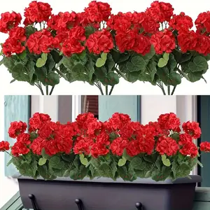 4-piece UV-resistant artificial flower set – Vibrant Faux Flowers perfectly embellishing gardens, terraces, and special occasions such as weddings and engagements. Made of synthetic gemstone material, adaptable to various scene styles.