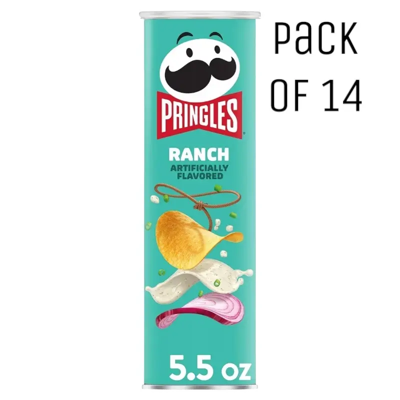 Pringles Ranch Potato Crisps, 5.5 oz 14 cans Pringles Ranch Potato Crisps, 5.5 oz 14 cans