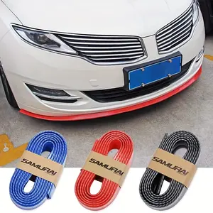 Carbon Fiber Anti-Collision Strip Car Front Lip Anti-Collision Rubber Strip Universal Front Shovel Modification Large Surrounding Small Side Skirt Edge Carbon Fiber Rear Lip Decoration Anti-Collision Rubber Strip plastic