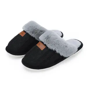 NineCiFun Women's Slippers Memory Foam House Slippers Fuzzy Scuffs Indoor Outdoor Home Shoes Warm Non-slip Slippers