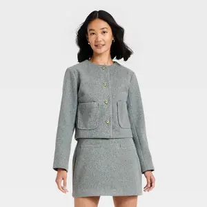 Women's Brushed Boucle Lady Jacket - A New Day