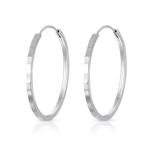 Elegant Silver Hoop Earrings | Bold & Chic Winter Statement Hoops