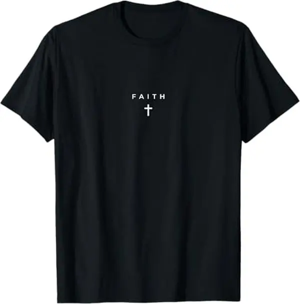 Faith Cross Subtle Christian Minimalist Religious Faith T-Shirt