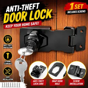 1 sets of furniture safety locks, easy to install, anti-theft padlocks, cabinet mailbox drawer locks, storage cabinet locks, suitable for cabinets, mailboxes, drawers, and door locks, furniture locks | Modern safety locks | Durable metal locks
