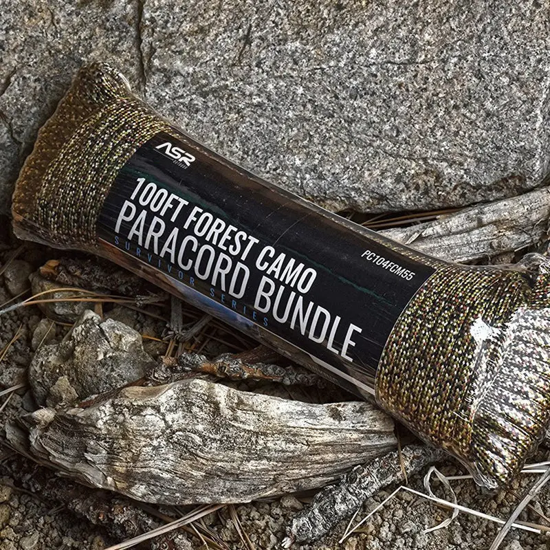100FT 7-Strand Nylon Paracord, Heavy-Duty Parachute Cord for Outdoor Survival, Camping Tools & Hardware Ropes
