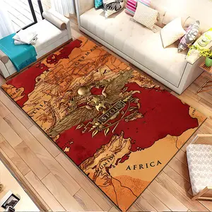 Antique map with eagle emblem. Printed pattern home carpet, suitable for living room, bedroom, kitchen mat, home decoration, carpet, and suitable as a holiday gift for family and friends