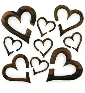 Wooden Heart Hanger Plugs