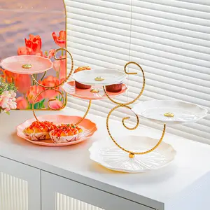 Multifunctional Multi-layer Fruit Plate Home Living Room Snack Plate Space-saving Front Desk Dessert Table Creative Display Plate Fruit Plate