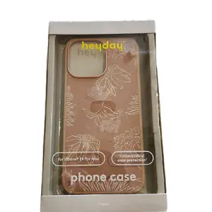 Heyday Brown Flower Phone Case for iPhone 14 Pro Max - Protective Case with Floral Design