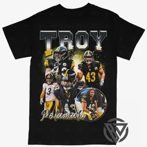 Troy Polamalu T-shirt For Men Women, For Fans Unisex Casual Streetswear Top Pittsburgh ST-shirt For Men Women, For Fans Unisex Casual Streetswear Toplers Football